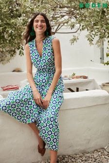 Boden Green Naomi Notch Jersey Maxi Dress (B29073) | AED471