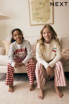 Red Copenhagen 100% Cotton Woven Stripe Pyjamas 2 Pack (3-16yrs) (B29110) | kr450 - kr560