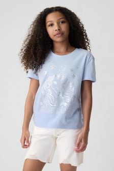 Gap Rundhals-T-Shirt aus Baumwolle mit Grafik (4-13yrs) (B29127) | 16 €