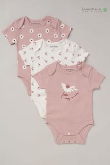 Homegrown Pink Printed Bodysuit Set 3 Pack (B29131) | SGD 35