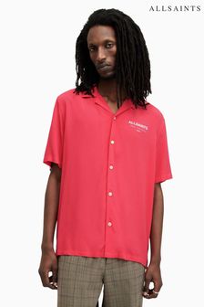 AllSaints Pink Underground Crew T-Shirt (B29346) | 490 QAR