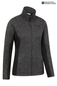 Mountain Warehouse Black Womens Idris Panelled Fleece Jacket (B29413) | $76