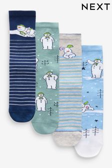 The Snowman Christmas Ankle Socks 4 Pack (B29527) | kr200