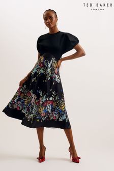 فستان Maulina Ponte مع تنورة متوسطة الطول من Ted Baker