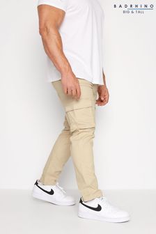 Кремовый - Стретчевые брюки-карго Badrhino Big & Tall (B29760) | €52
