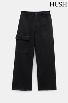 Hush Black Issy Cropped Jeans (B29768) | SGD 165
