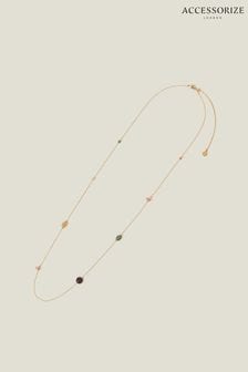 Accessorize 14ct Gold Plated Long Beaded Necklace (B29841) | €38
