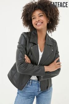 Fat face leather jacket sales