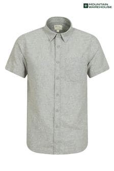 Mountain Warehouse Green Mens Lowe Cotton Linen Blend Shirt (B29941) | €40