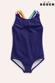 Boden Blue Rainbow Cross-Back Swimsuit (B30064) | CA$54 - CA$60