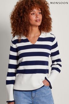 Monsoon Natural Shay Stripe Jumper (B30087) | AED462