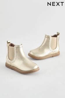 Girls Boots Gold Lace Up Casual Footwear Next Oman