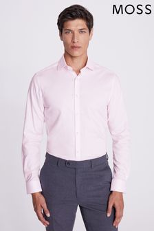 MOSS Light Pink Slim Dobby Stretch Shirt (B30138) | €46