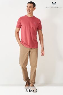 ピンク - Crew Clothing Plain Cotton Classic T-shirt (B30355) | ￥4,400
