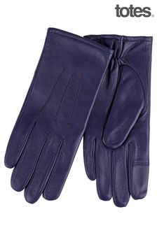 Totes 3 Point Smartouch Leather Gloves