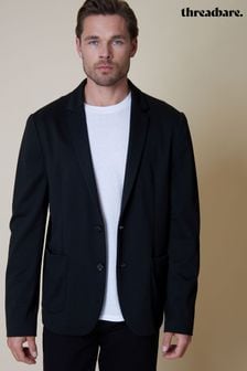 Schwarz - Threadbare Luxe Einreihiger Blazer aus Jersey (B33370) | 101 €