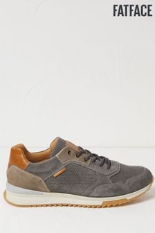 FatFace Grey Axford Leather Runner Trainers (B33528) | €118