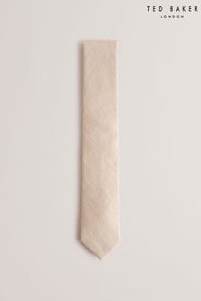 Ted Baker Cream Lyre Texture Silk Linen Tie (B33616) | SGD 87