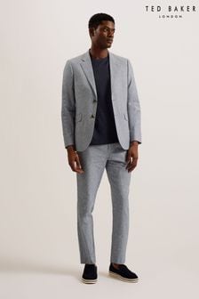 Ted Baker Grey Slim Frankt Pinstripe Tailored Trousers (B33695) | SGD 194