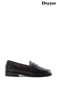 Dune London Black Ginelli Flexi Sole Penny Loafers (B33907) | SGD 174