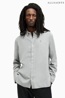 AllSaints Grey Laguna Long Sleeve Shirt (B33948) | €154