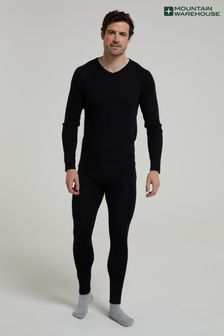 Črna - Mountain Warehouse Merino Mens Thermal Joggers With Fly (B33986) | €55