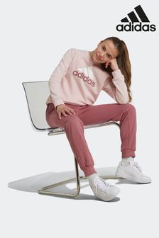 adidas Pink Kids Essentials Big Logo French Terry Joggers Set (B34068) | €53