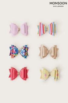 Monsoon Pink Bow Hair Clips 6 Pack (B34152) | $16