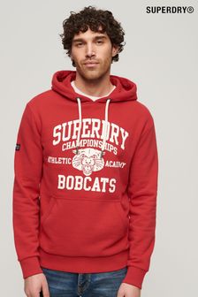 Superdry Red Track and Field Athletic Graphic Hoodie (B34355) | SGD 116