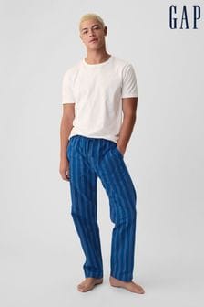 Niebieski - Gap Soft Cotton Woven Pyjama Bottoms (B34435) | 190 zł