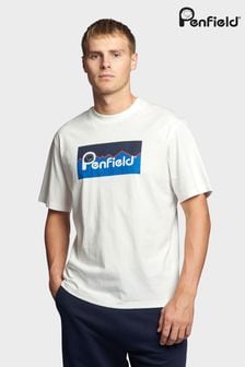 Weiß - Penfield Herren T-Shirt in lässiger Passform mit großem Original Logo​​​​​​​ (B34439) | 47 €