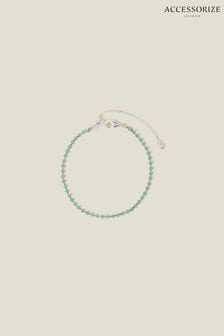 Accessorize Green Sterling Silver Plated Tennis Bracelet (B34573) | €20