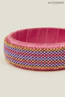 Accessorize Pink Beaded Bangle (B34710) | AED106