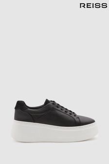 Reiss Connie Platform Leather Trainers