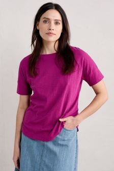 Seasalt Cornwall Purple Bryher View T-Shirt (B35271) | 185 zł