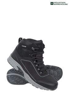 Mountain Warehouse Black Mens Ramble Waterproof Softshell Walking Boots (B35358) | $84