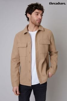 Светло-коричневый - Threadbare куртка на пуговицах с воротником (B35475) | €69