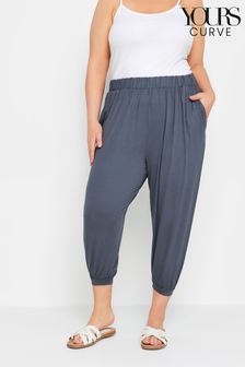 Yours Curve Grey Harem Trousers (B35496) | OMR11