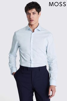 MOSS Light Blue Slim Stretch Shirt (B35620) | $56