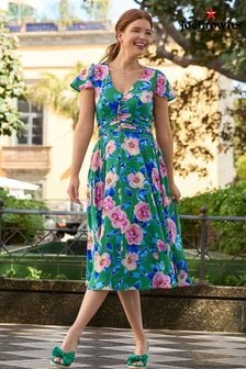Joe Browns robe mi-longue boutonnée à imprimé floral vintage (B35674) | €76