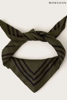 Зеленый - квадратный шелковый шарф Monsoon (B35749) | €29