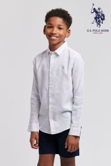 U.S. Polo Assn. Boys Linen Blend Shirt
