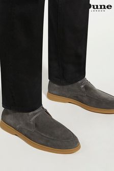 Dune London Grey Camly Lace-Up Chukka Boots