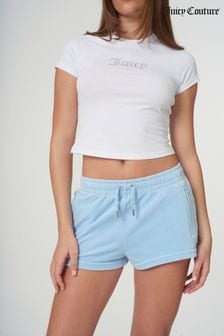 Juicy Couture Blue Velour Track Shorts (B36044) | €58