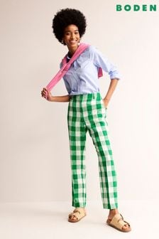 Verde - Pantaloni conici cu aspect șifonat Boden (B36061) | 601 LEI