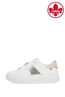 Rieker Womens Evolution Lace-Up White Shoes
