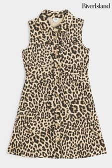 River Island Girls Leopard Print Shirt Dress (B36296) | €39