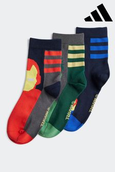 adidas Multi Little Kids Avengers Socks 3 Pack (B36368) | 65 zł