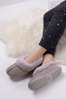 Just Sheepskin Grey Ladies Classic Slippers (B36453) | HK$874