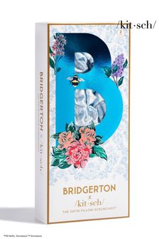 Kitsch x Bridgerton Satin Scrunchies - Toile De Blue (B36724) | €17